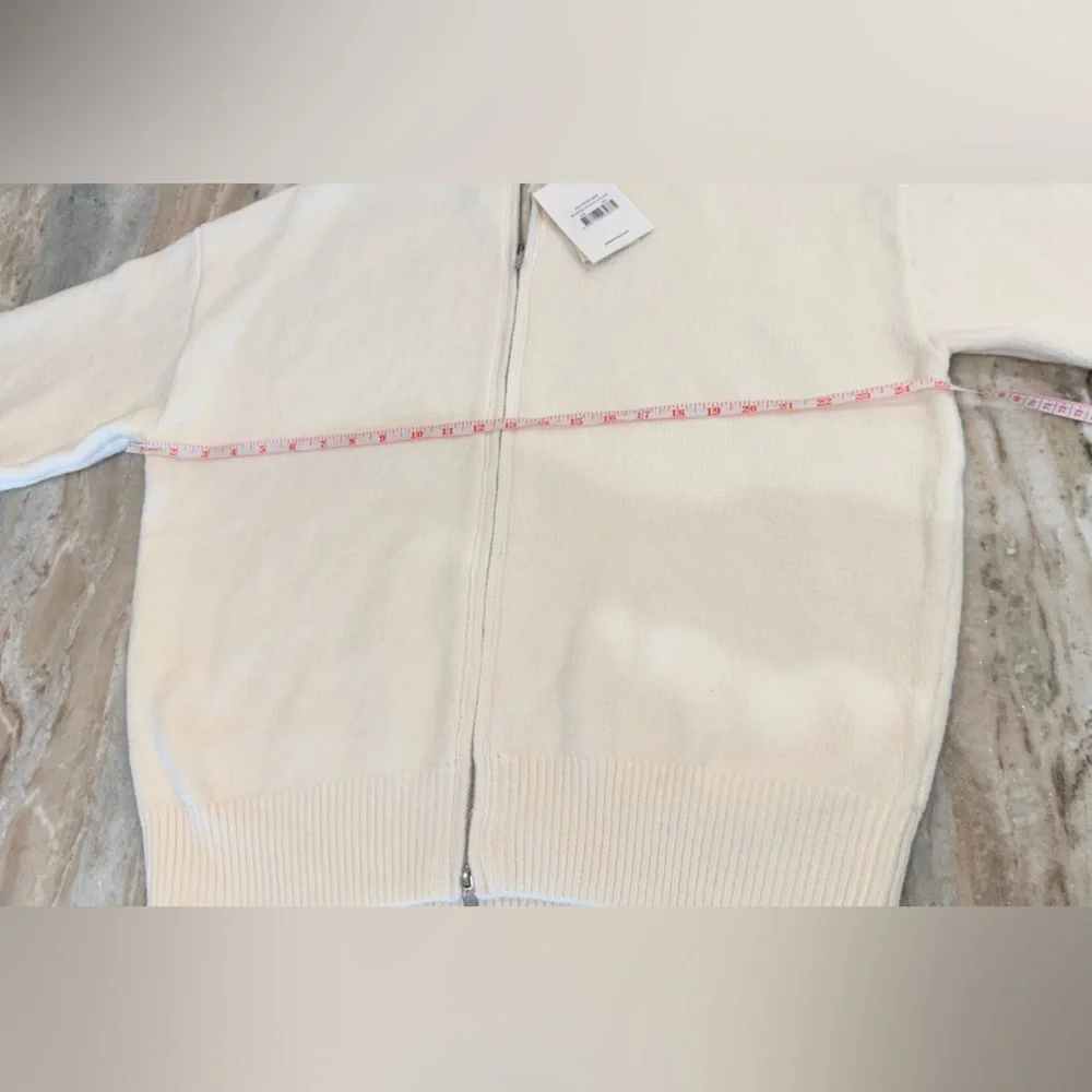 NWT Women’s PEPPERMAYO Ivory Davy oversized knit full zip jacket- Size S/M - Picture 10 of 12